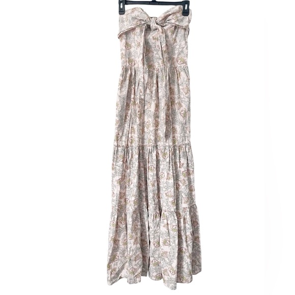Happy X Nature Dresses & Skirts - Happy X Nature Floral Bohemian Cotton Strapless Tiered Maxi Dress Size Medium